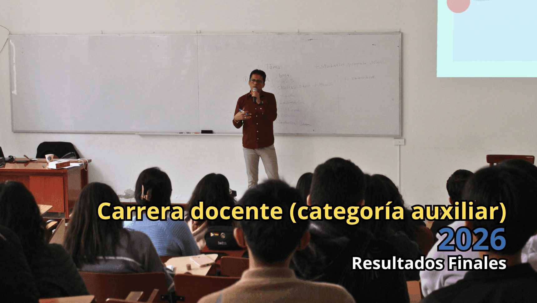 Resultados finales del Proceso de Admisión a la Carrera Docente en la categoría auxiliar 2026