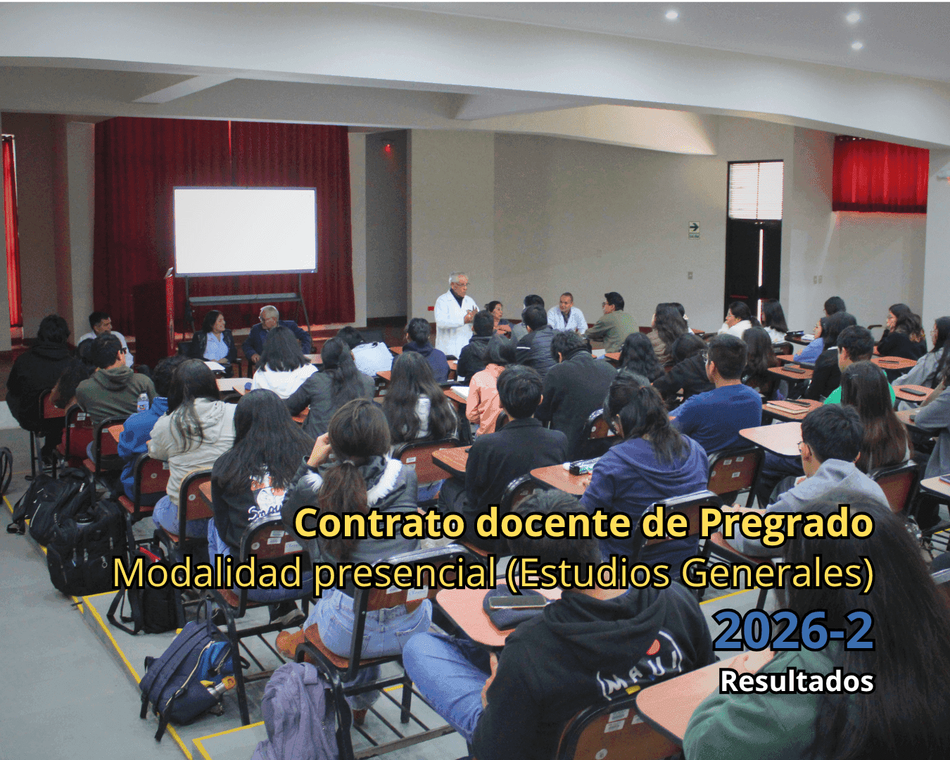 Resultados de la Contratación Docente de Pregrado - Modalidad Presencial (Estudios Generales) 2026-II