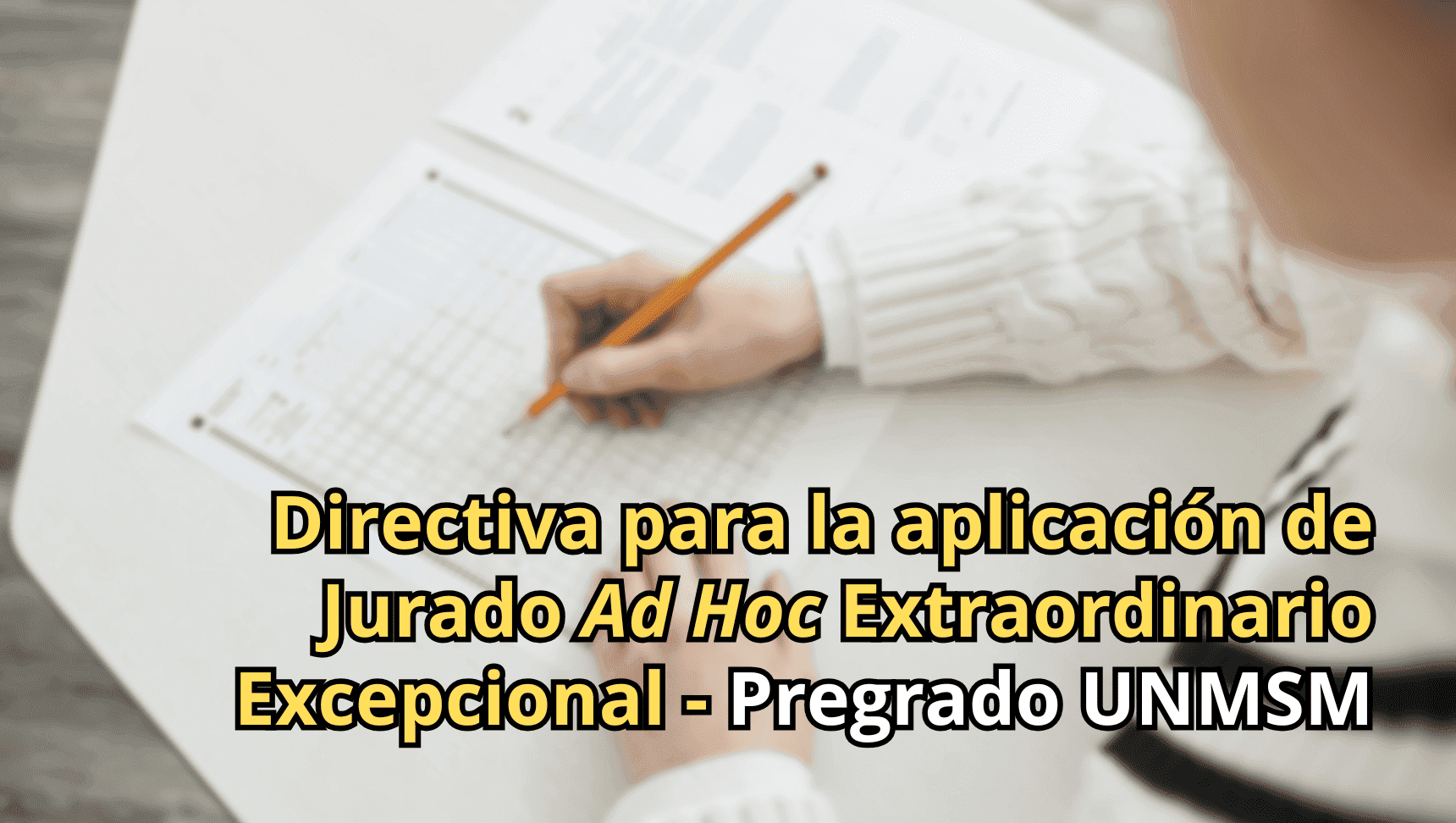 Directiva para la aplicación del Jurado Ad Hoc Extraordinario Excepcional - Pregrado UNMSM